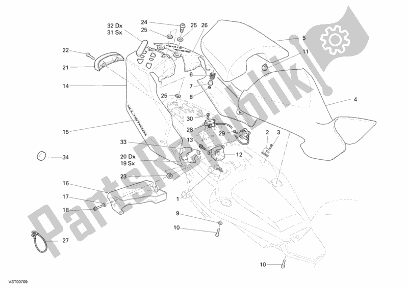 Tutte le parti per il Posto A Sedere del Ducati Multistrada 1100 S 2008
